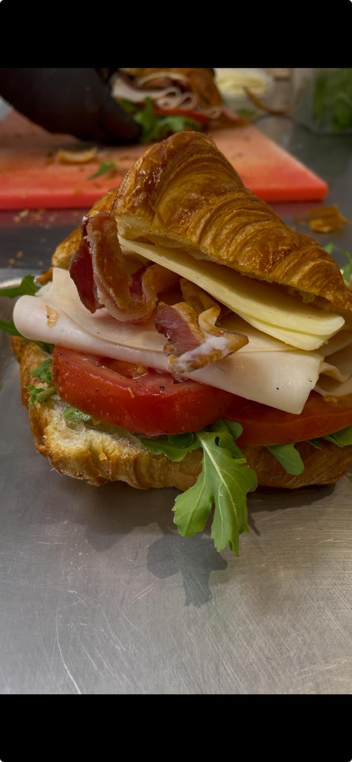 Croissant Turkey Club Sandwich